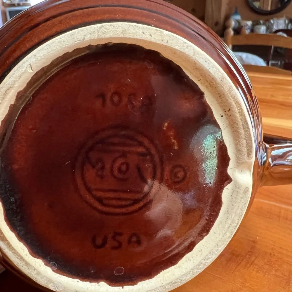 Vintage McCoy Brown Drip Glaze Pottery Tea Pot